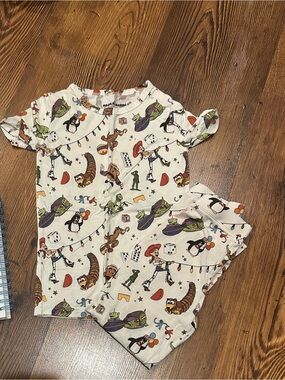 Kids Bamboo Toy Story White Character Pajama Set